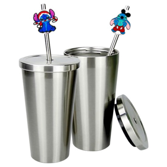 Set Popote metalico con straw topper 5mm