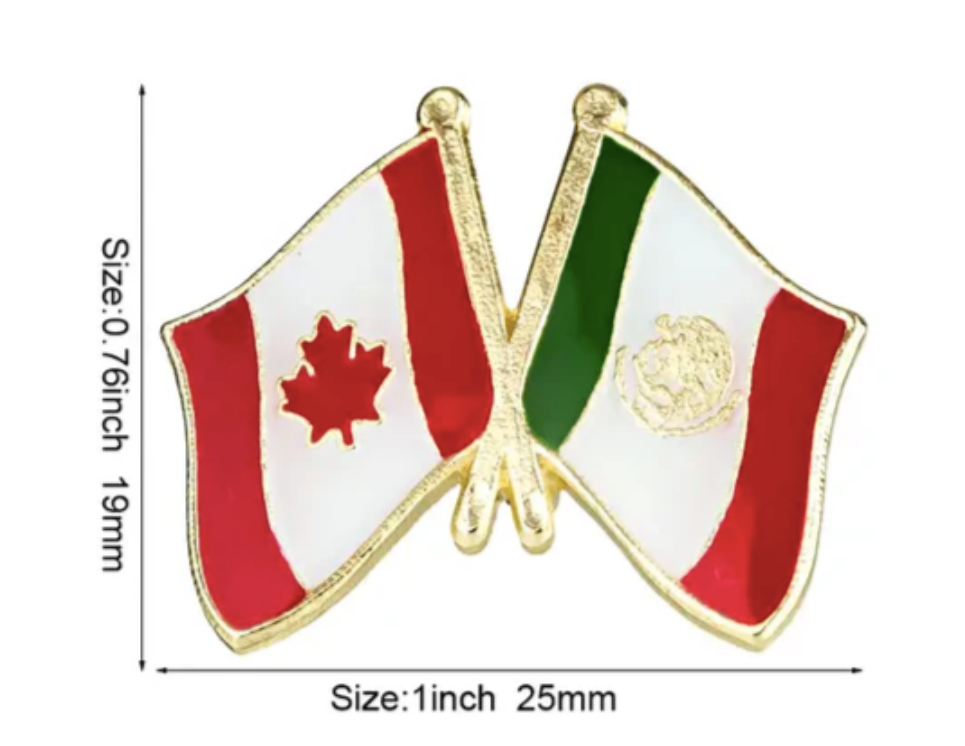 Pin Bandera Mexico / Canada