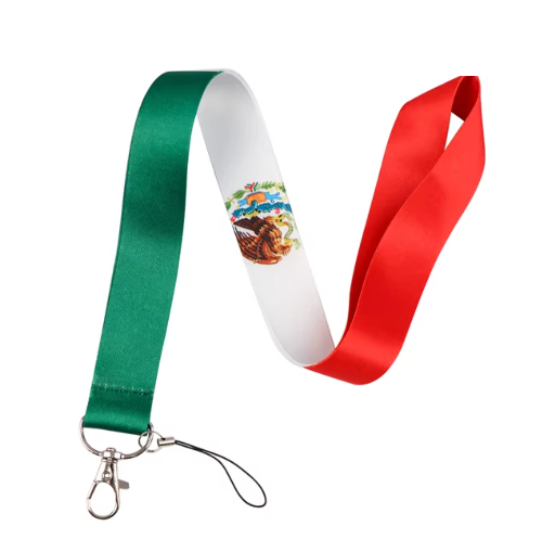 Lanyard y Porta credencial Bandera de Mexico