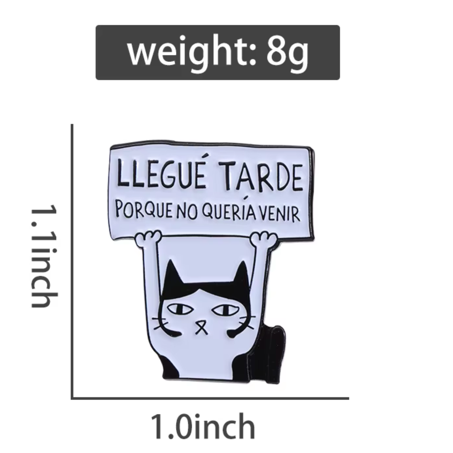 Pin Gato llegue tarde