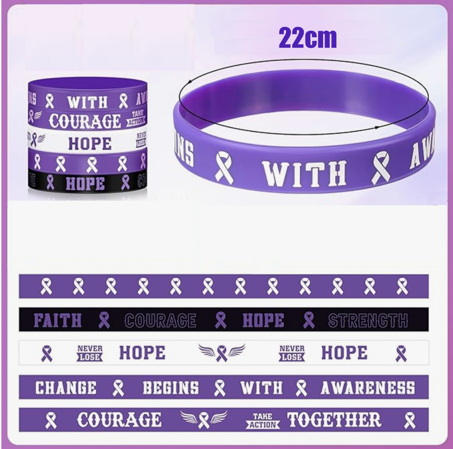 Pulsera Lazo morado