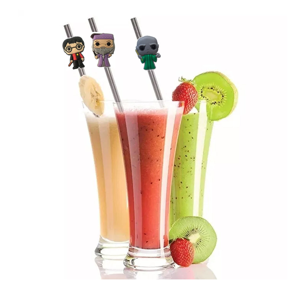 Set Popote metalico con straw topper 5mm