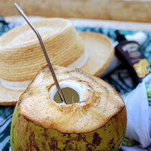 Cargar imagen en el visor de la galería, Popote de acero Inoxidable 20oz curvo