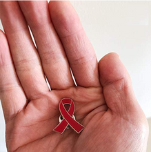 Cargar imagen en el visor de la galería, Pin lazo rojo apoyo a la lucha contra el VIH