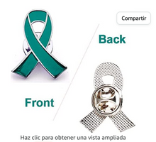 Cargar imagen en el visor de la galería, Pin lazo verde azulado