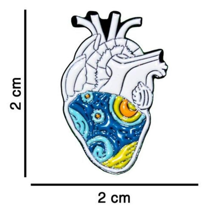 Pin Corazón Noche estrellada