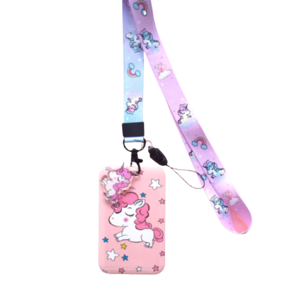 Lanyard y Porta credencial Unicornio