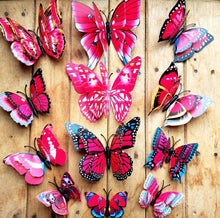 Cargar imagen en el visor de la galería, Set de Mariposas Decorativas Doble ala