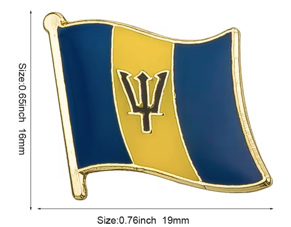 Pin Bandera Barbados