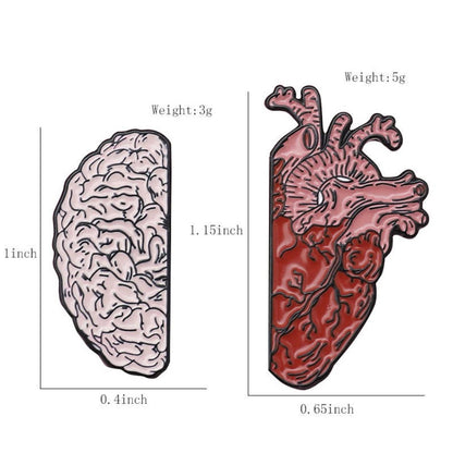 Pin Corazón / Cerebro