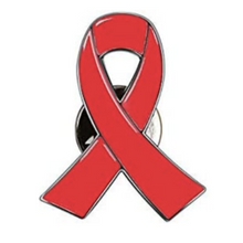 Cargar imagen en el visor de la galería, Pin lazo rojo apoyo a la lucha contra el VIH
