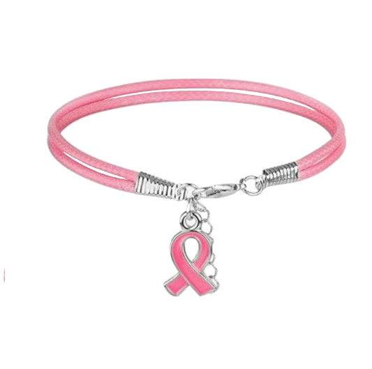 Pulsera Lazo rosa lucha contra el cancer de mama