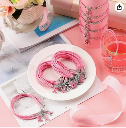 Pulsera Lazo rosa lucha contra el cancer de mama