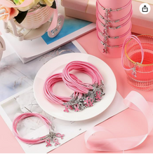 Cargar imagen en el visor de la galería, Pulsera Lazo rosa lucha contra el cancer de mama
