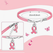 Cargar imagen en el visor de la galería, Pulsera Lazo rosa lucha contra el cancer de mama
