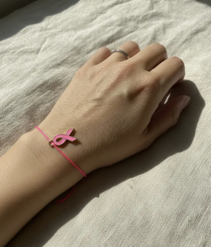 Pulsera Lazo rosa lucha contra el cancer de mama