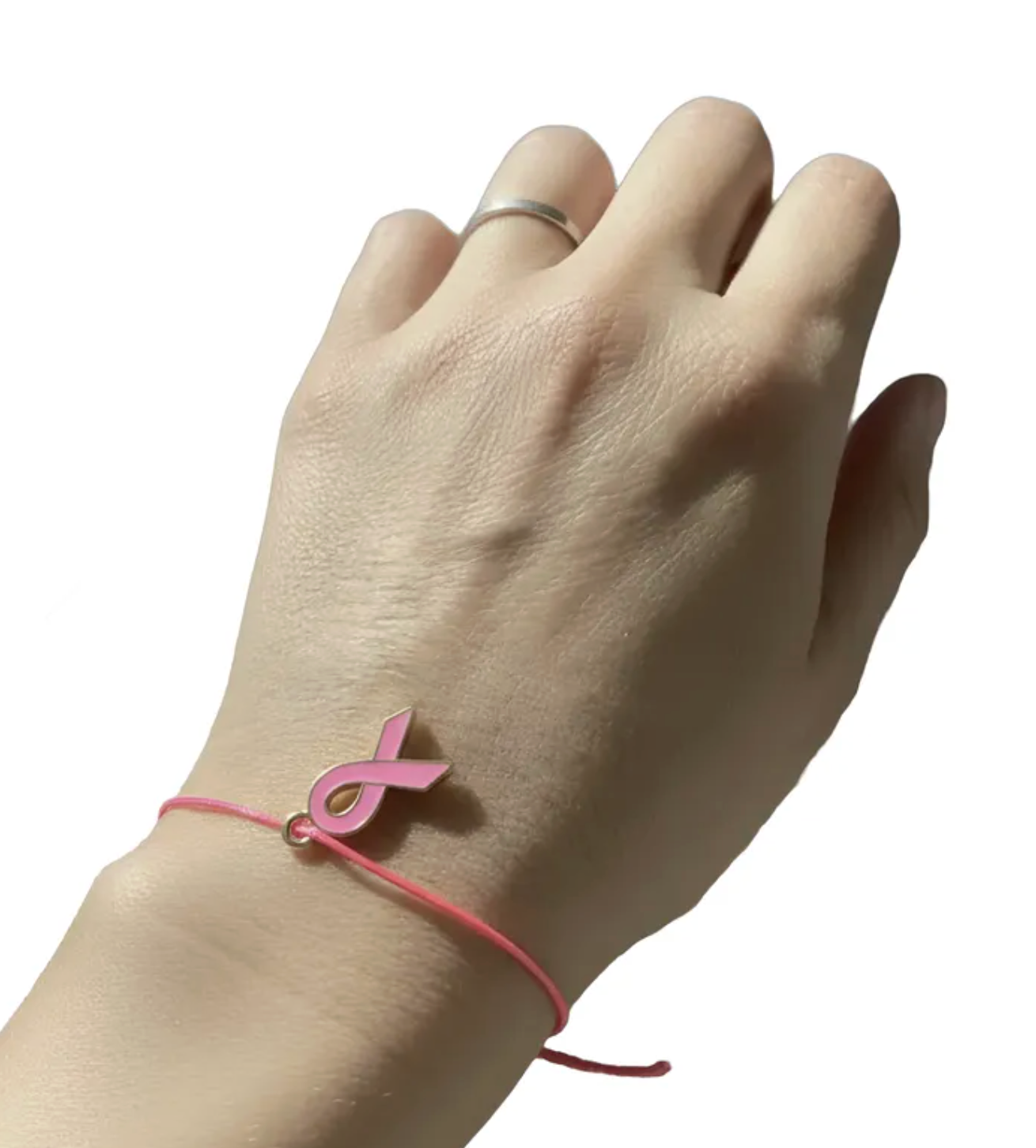 Pulsera Lazo rosa lucha contra el cancer de mama