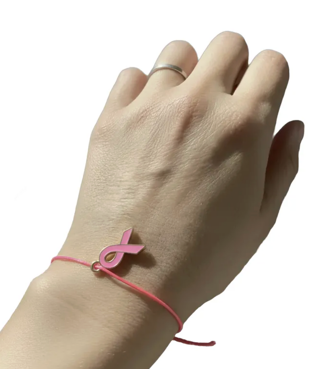 Pulsera Lazo rosa lucha contra el cancer de mama