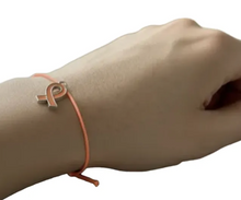 Cargar imagen en el visor de la galería, Pulsera Lazo naranja con dije
