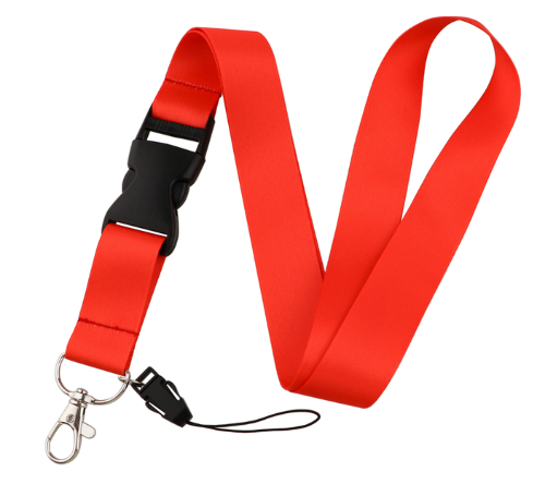 Lanyard y Porta credencial rojo