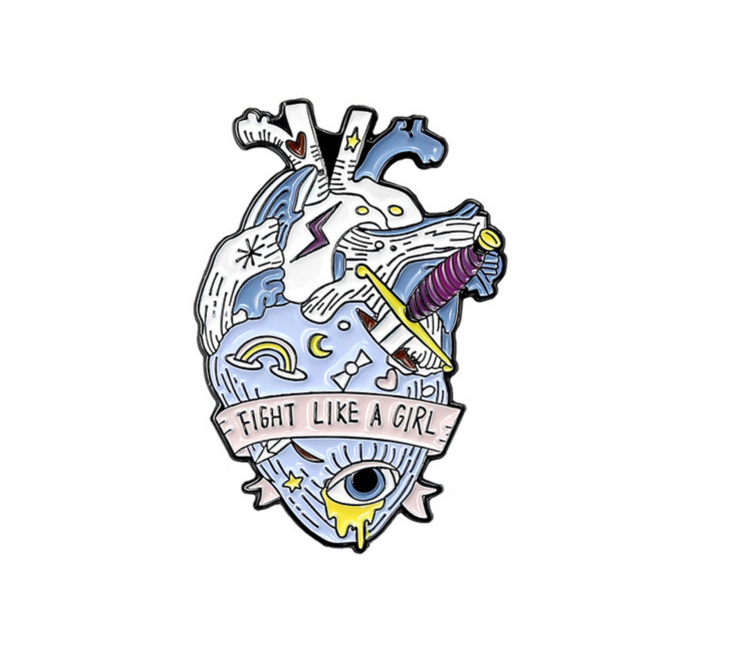 Pin Corazon Fight like a girl
