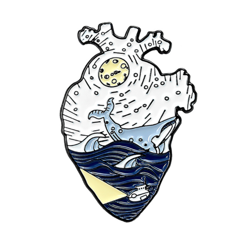 Pin Corazon Ballena