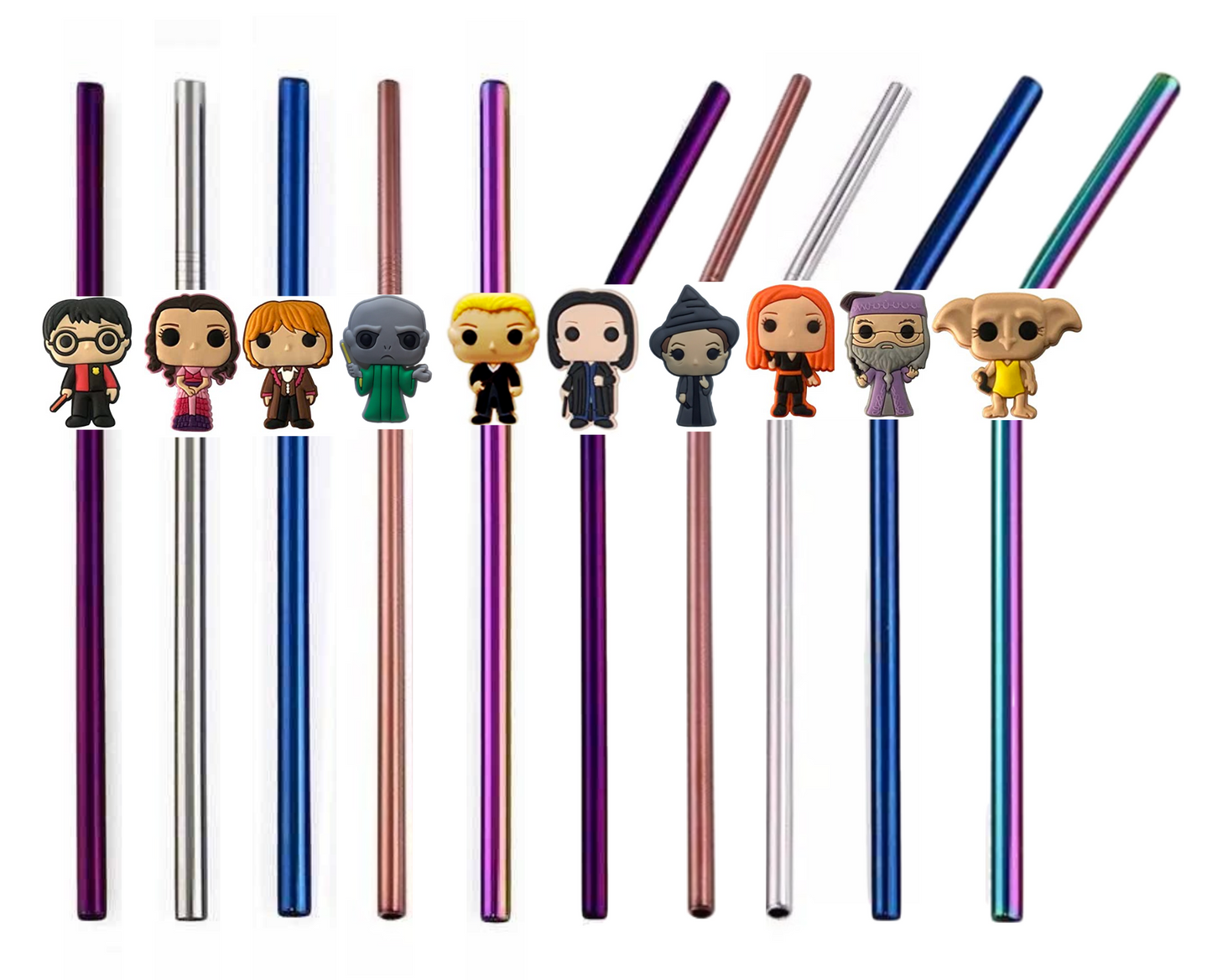Set Popote metalico con straw topper 5mm