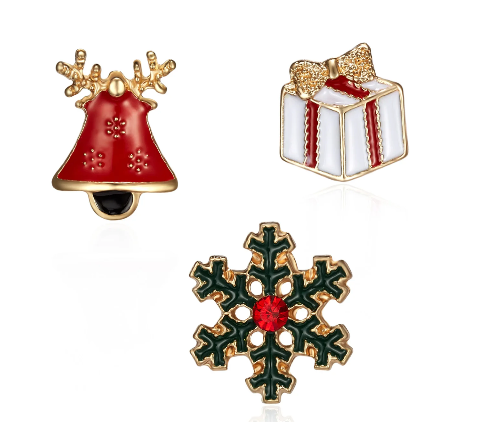 Set mini prendedores navideños