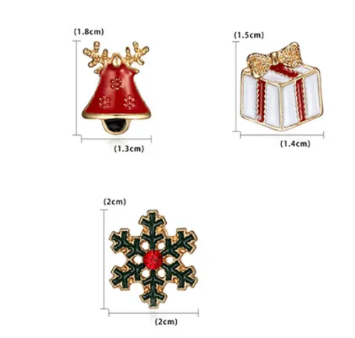 Set mini prendedores navideños
