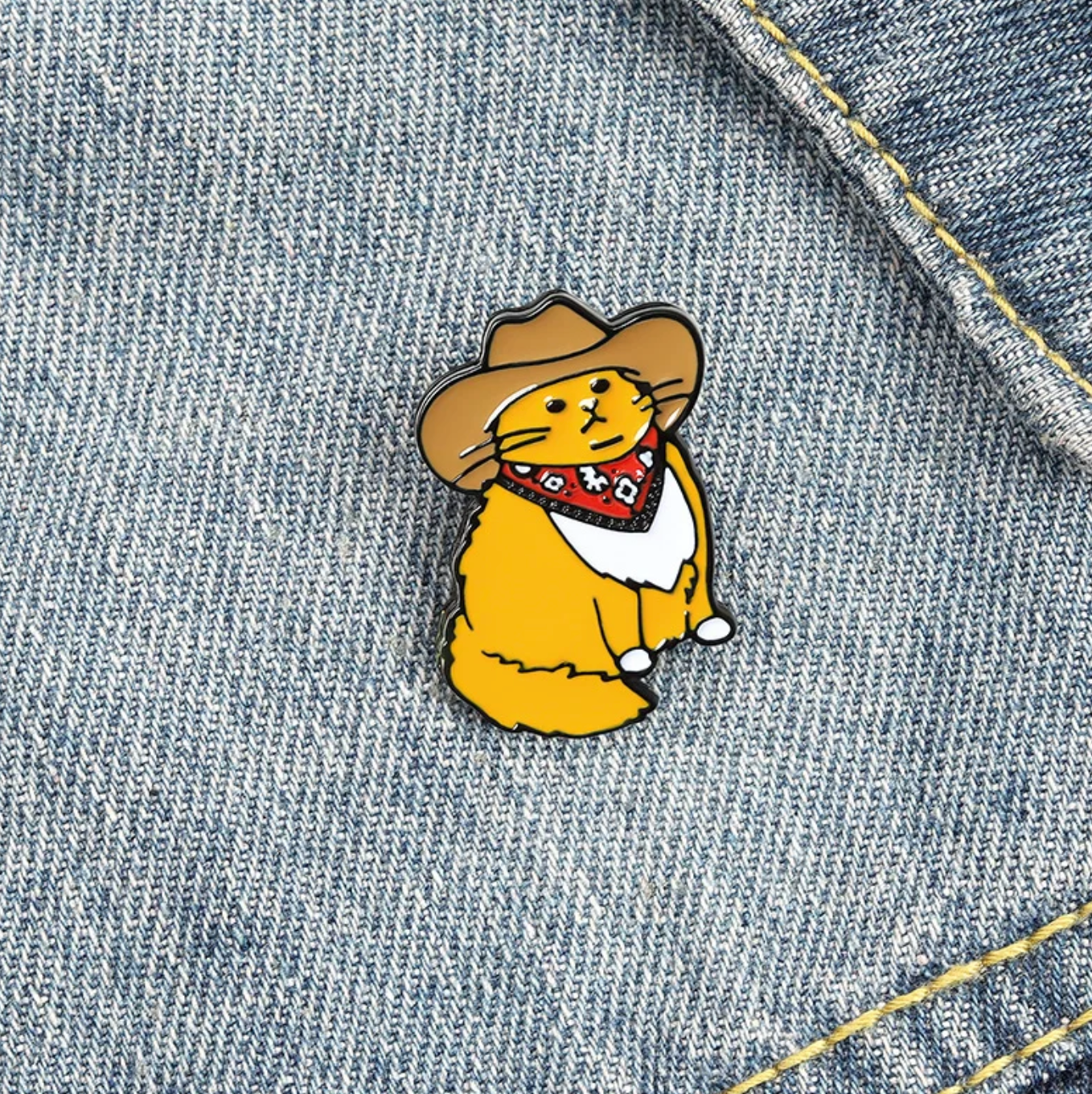 Pin Gato vaquero