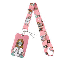 Cargar imagen en el visor de la galería, Lanyard y Porta credencial Enfermera
