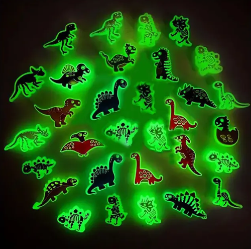 Shoe Charms Dinosaurios fluorecentes