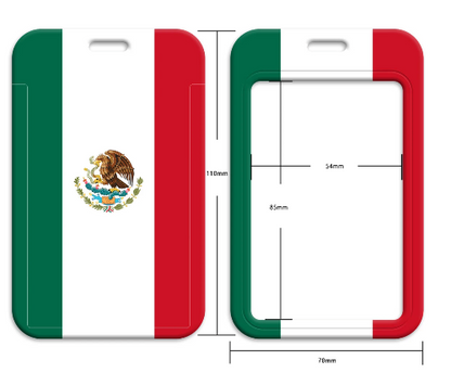 Lanyard y Porta credencial Bandera de Mexico