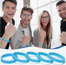 Cargar imagen en el visor de la galería, Pulsera lazo azul cancer de prostata
