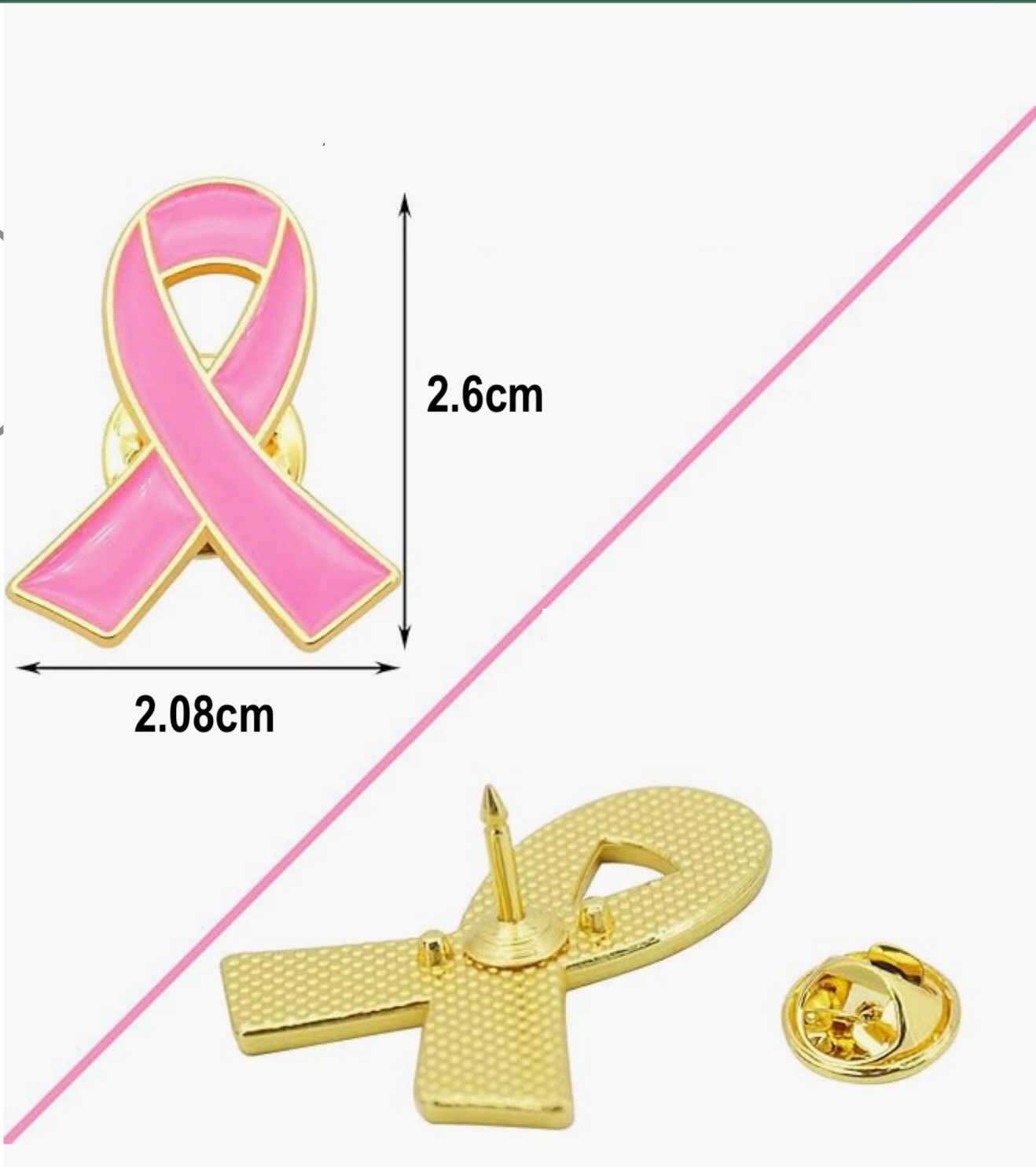 Pin lazo rosa lucha contra el cancer de mama