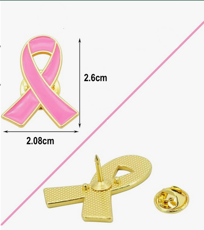 Pin lazo rosa lucha contra el cancer de mama