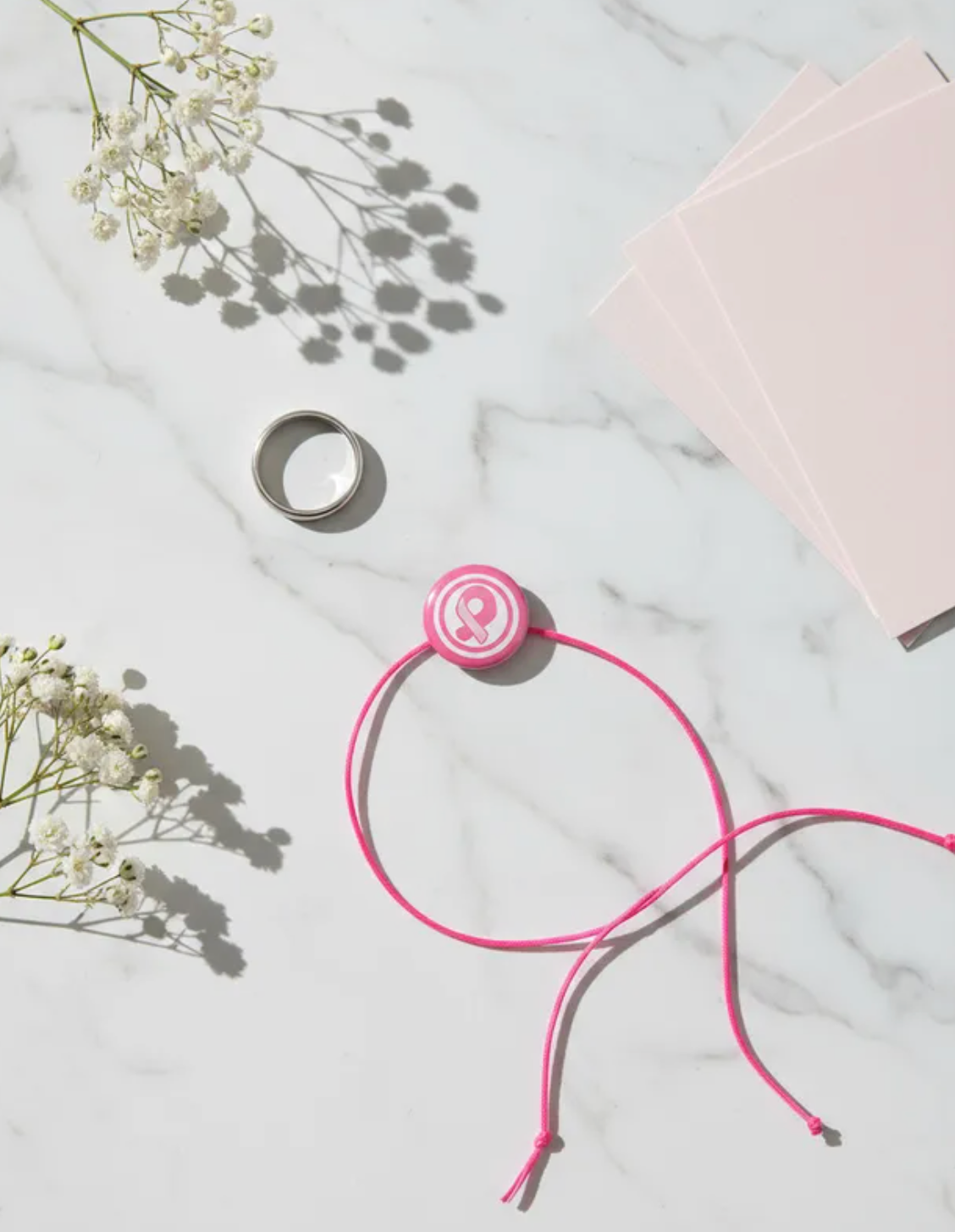 Pulsera Lazo rosa lucha contra el cancer de mama