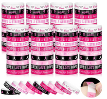 Cargar imagen en el visor de la galería, Pulsera Lazo rosa lucha contra el cancer de mama de papel
