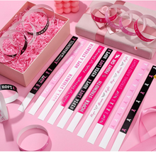 Cargar imagen en el visor de la galería, Pulsera Lazo rosa lucha contra el cancer de mama de papel
