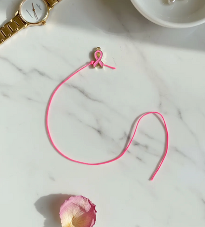 Pulsera Lazo rosa lucha contra el cancer de mama