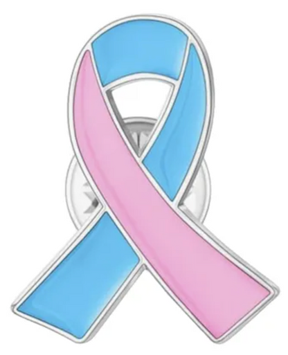 Pin lazo rosa azul