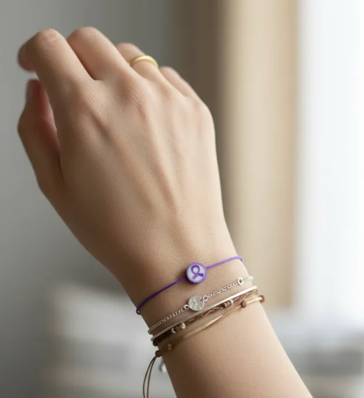 Pulsera Lazo morado