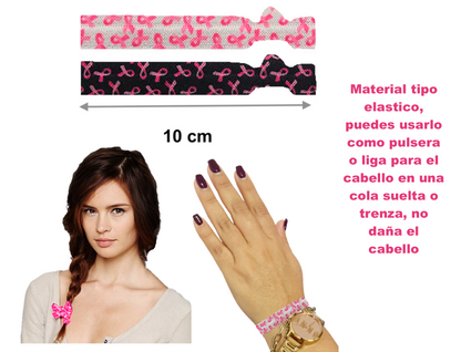 Pulsera Lazo rosa cancer de mama