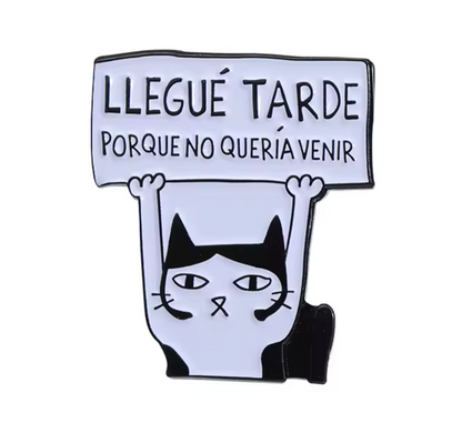 Pin Gato llegue tarde