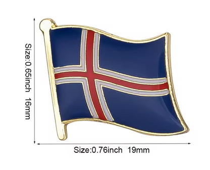 Pin Bandera Islandia