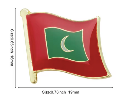 Pin Bandera Maldivas