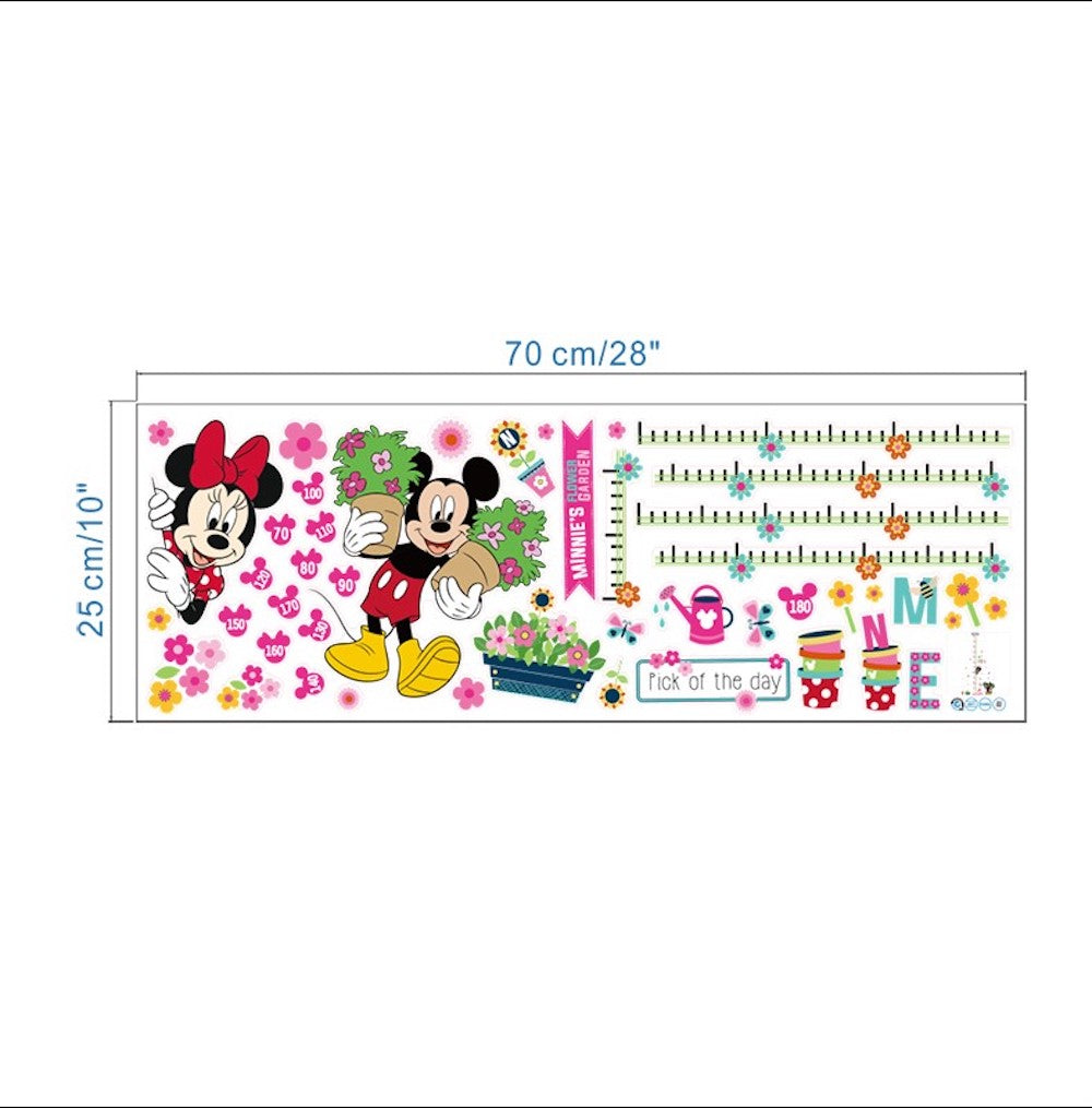 Pegatina decorativa Mimi Y Mickey creciendo