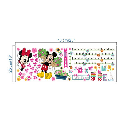 Pegatina decorativa Mimi Y Mickey creciendo