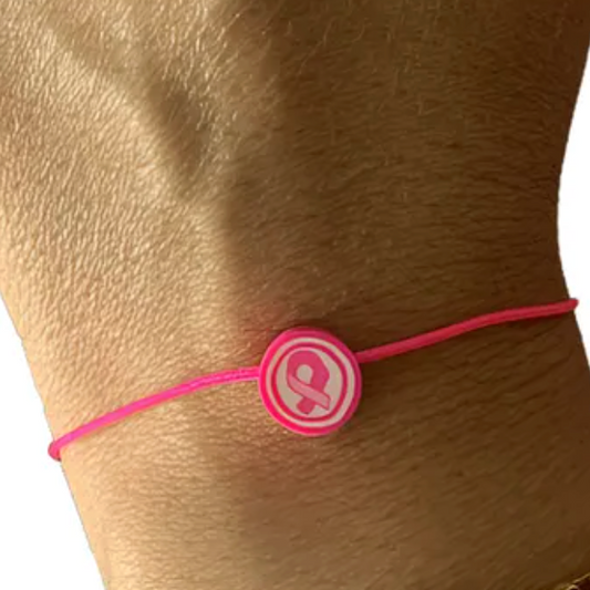 Pulsera Lazo rosa lucha contra el cancer de mama