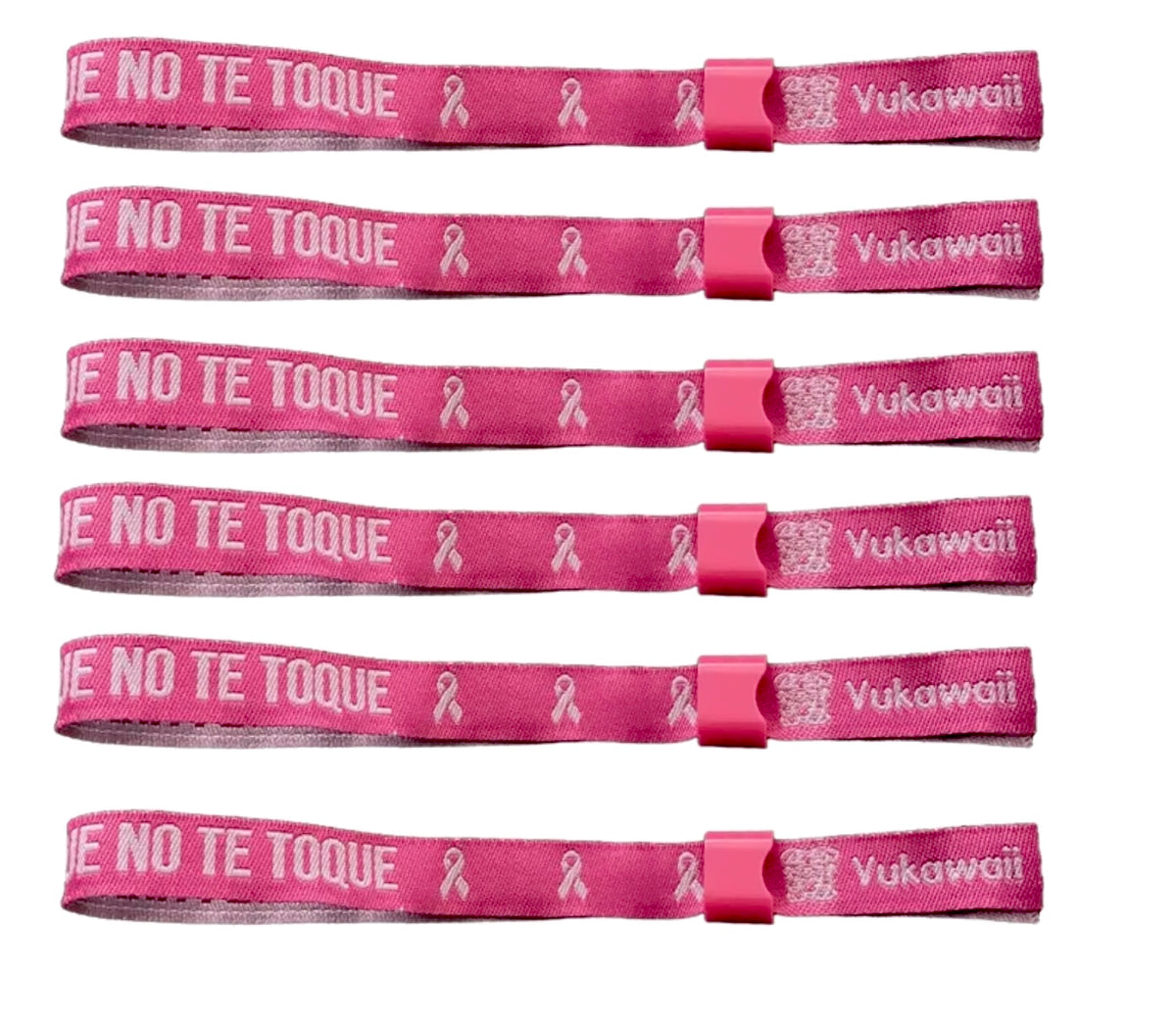 Pulsera Lazo rosa con broche